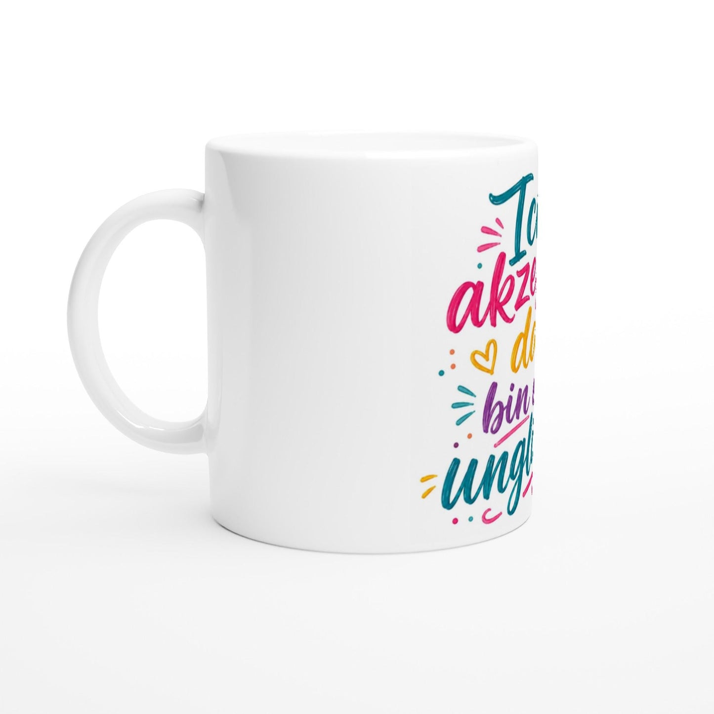 Ich akzeptiere das, bin aber unglücklich Tasse | Lustige Spruch Tasse | Sarkasmus Becher | Geschenk für Kollegen | Büro Kaffee Tasse Humor