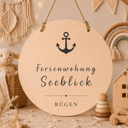 Personalisiertes Holzschild Familie | Home Sweet Home Türschild | Familienname Holzschild | Haustür Deko | Geschenk Einzug Ferienwohnung