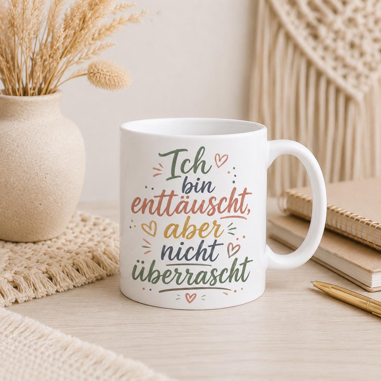 Ich bin enttäuscht, aber nicht überrascht Tasse | Lustige Spruch Tasse | Sarkasmus Becher | Büro Kaffee Tasse | Geschenk für Kollegen