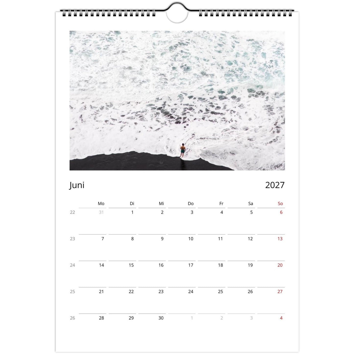 Natur Fotokalender 2027 Hochformat | A4 A3 Wandkalender mit Kalendarium | Küsten- und Reisekalender Geschenk USA Deutschland Küste Europa