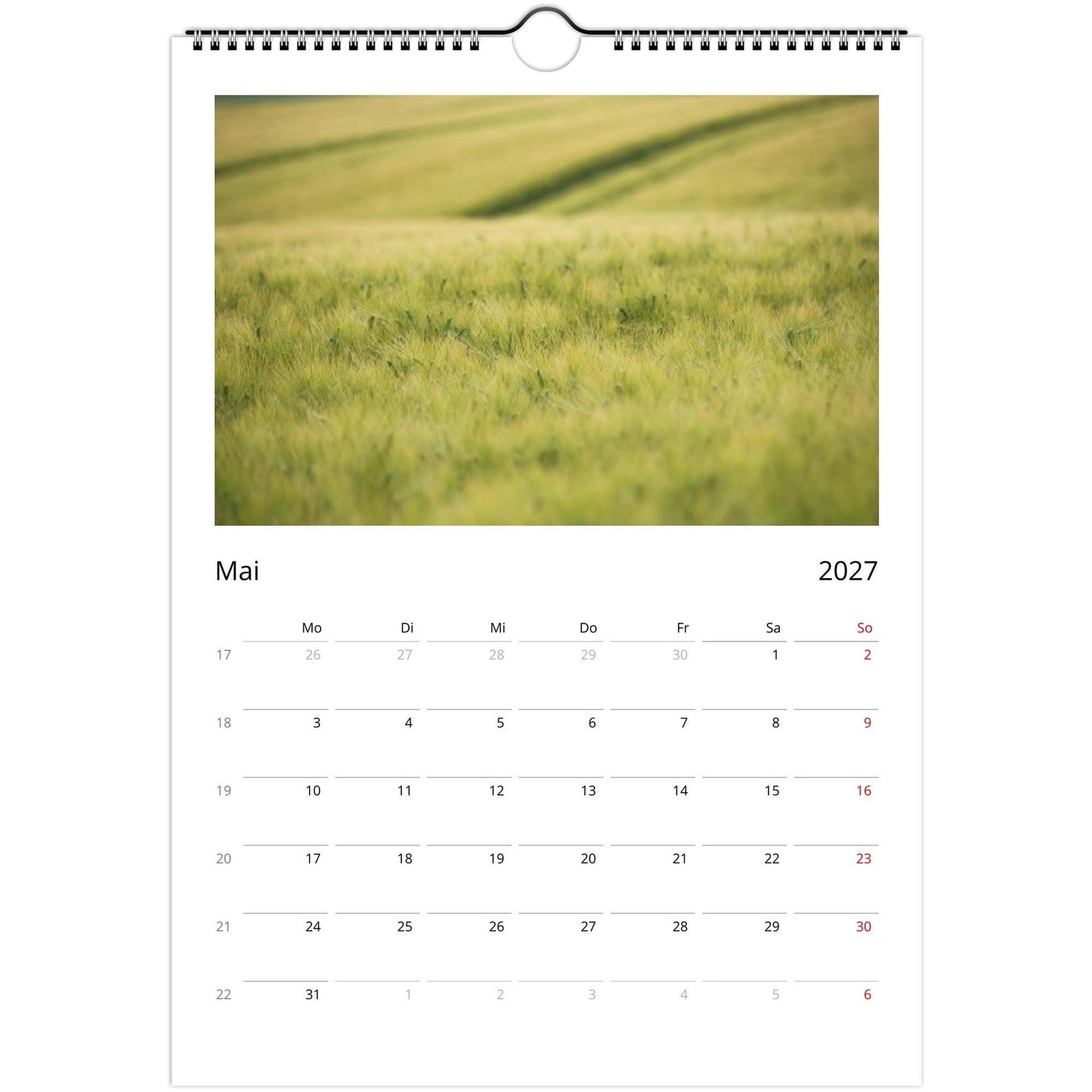 Natur Fotokalender 2027 Hochformat | A4 A3 Wandkalender mit Kalendarium | Küsten- und Reisekalender Geschenk USA Deutschland Küste Europa