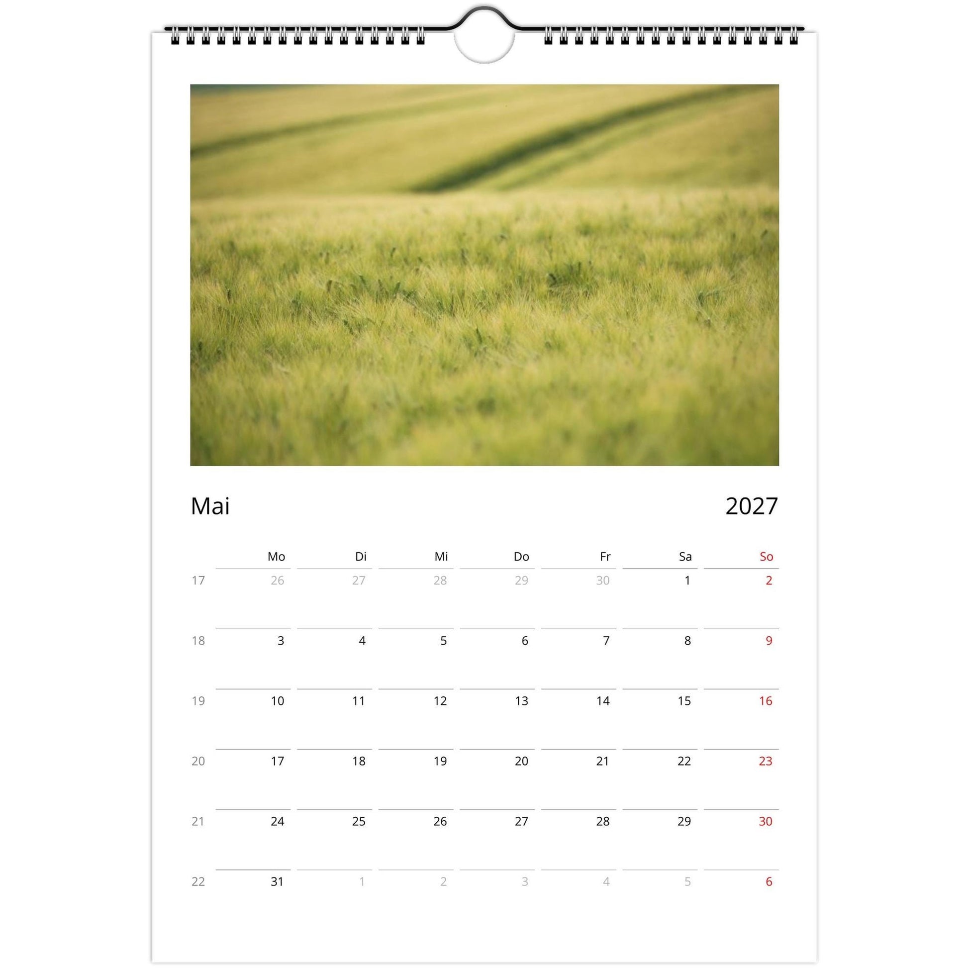 Natur Fotokalender 2027 Hochformat | A4 A3 Wandkalender mit Kalendarium | Küsten- und Reisekalender Geschenk USA Deutschland Küste Europa