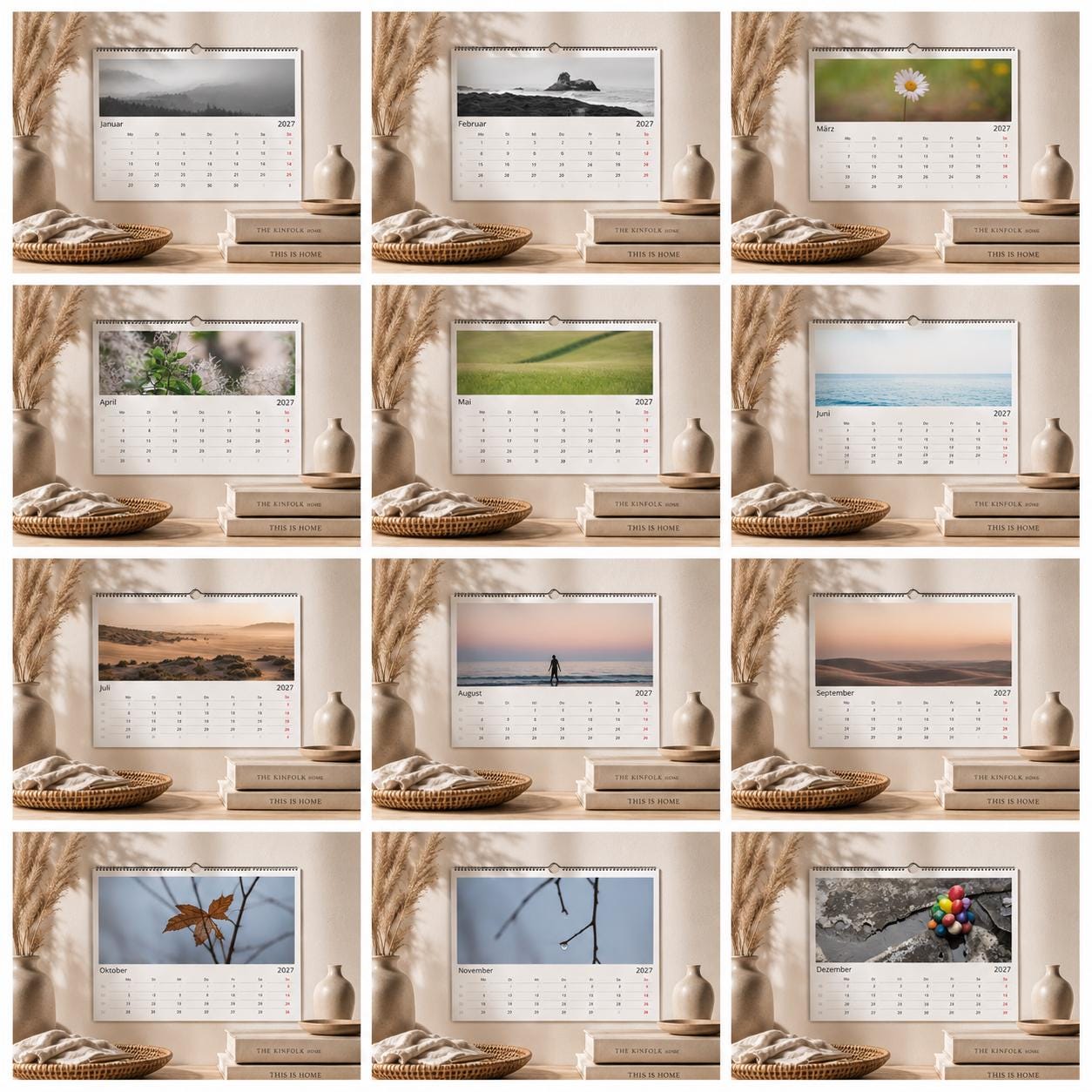Natur Fotokalender 2027 | Wandkalender mit Kalendarium | Küsten- & Reisekalender | Geschenk für Deutschland Deutschland USA Küste Fotografie