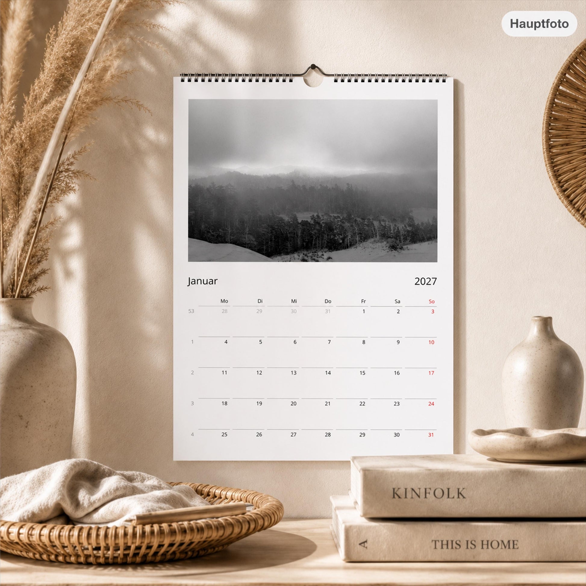 Natur Fotokalender 2027 Hochformat | A4 A3 Wandkalender mit Kalendarium | Küsten- und Reisekalender Geschenk USA Deutschland Küste Europa
