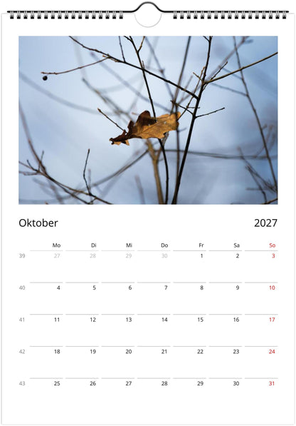 Natur Fotokalender 2027 Hochformat | A4 A3 Wandkalender mit Kalendarium | Küsten- und Reisekalender Geschenk USA Deutschland Küste Europa