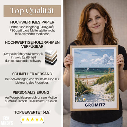 Stark sein Poster | Mental Health Wandbild | Selfcare Spruch Deutsch | Achtsamkeit Motivation | Geschenk Freundin | Gefühle Zitat Deko