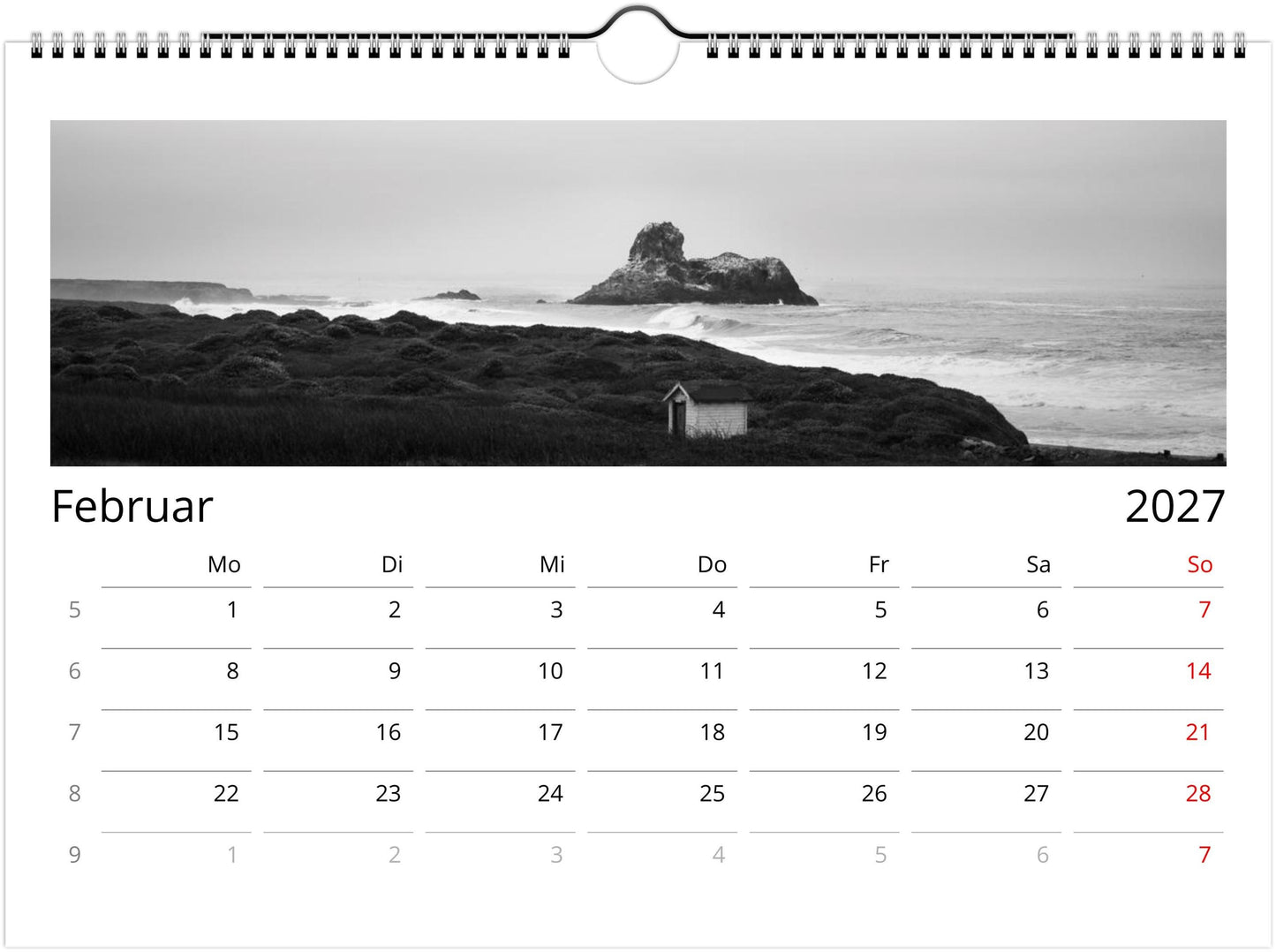 Natur Fotokalender 2027 | Wandkalender mit Kalendarium | Küsten- & Reisekalender | Geschenk für Deutschland Deutschland USA Küste Fotografie