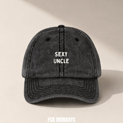 Sexy Uncle Cap Vintage | Bestickte Onkel Mütze | Geschenk Schwangerschaftsverkündung | Baby Announcement Familie Geburtstag Tante Babyparty