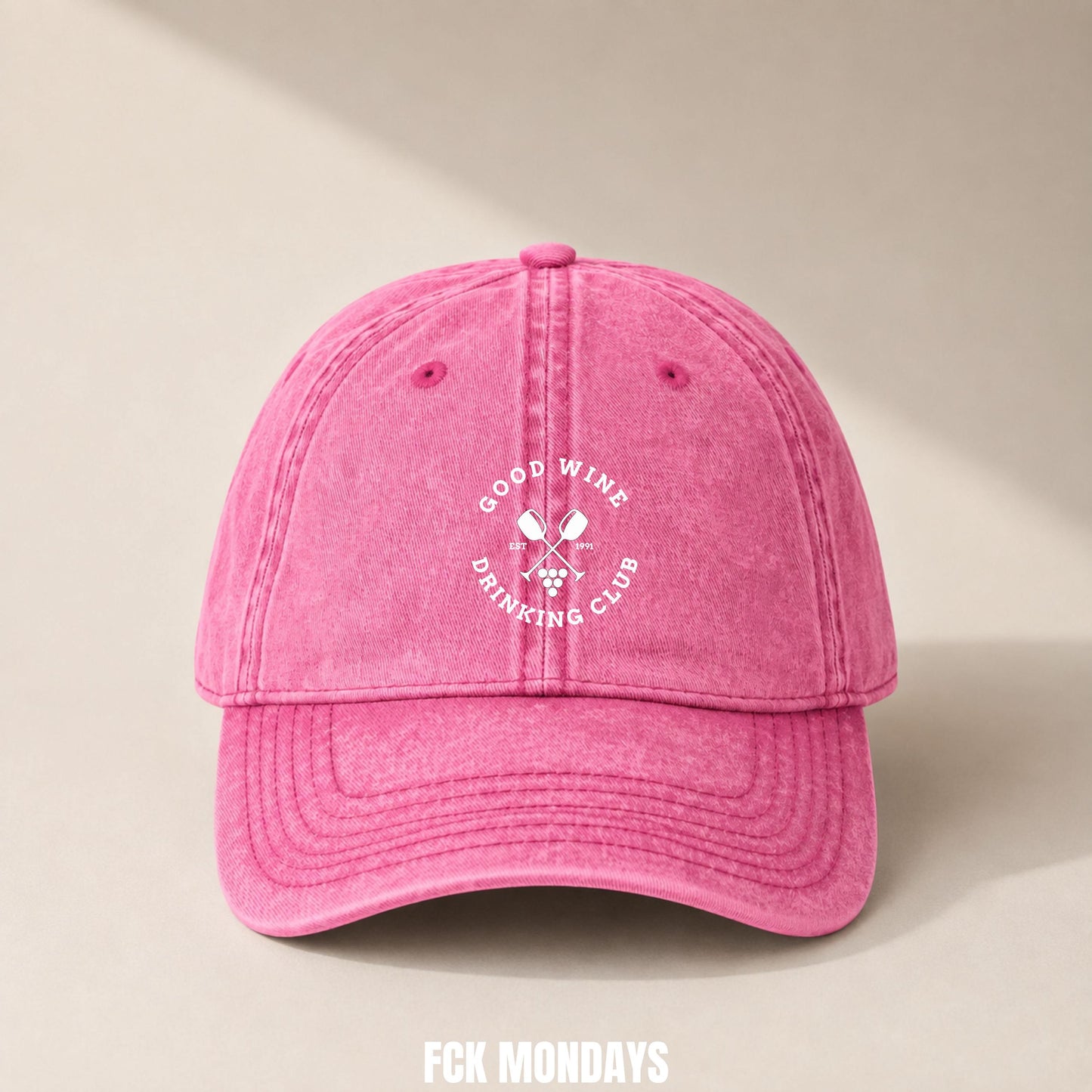 Good Wine Drinking Club Cap Vintage | Bestickte Schirmmütze | JGA Braut Wein Damen Herren | Vatertag Geburtstag | Geschenk Weinliebhaber