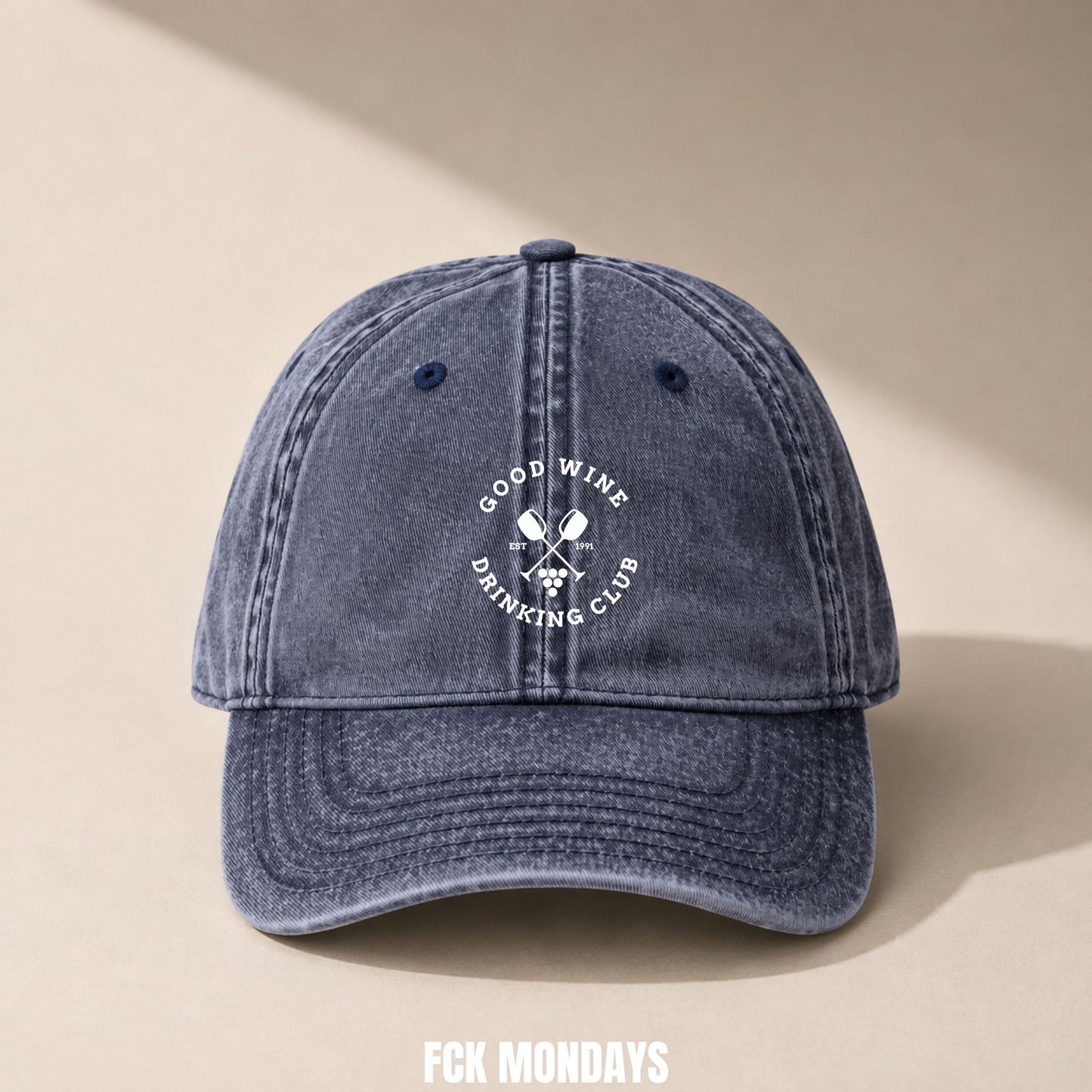 Good Wine Drinking Club Cap Vintage | Bestickte Schirmmütze | JGA Braut Wein Damen Herren | Vatertag Geburtstag | Geschenk Weinliebhaber