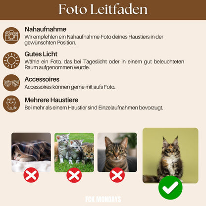 Personalisiertes Katzen Haustier Ornament Aquarell, Keramik Anhänger mit Foto Name & Text, Geschenk Katzenbesitzer Erinnerung Watercolor