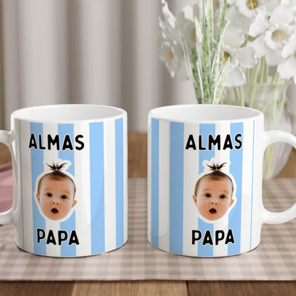 Personalisierte Papa Tasse mit Babyfoto | Geschenk für Papa Onkel Patenonkel Opa | erster Vatertag | Geburtstag Becher Weihnachten