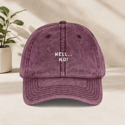Well...No! Cap Vintage | Bestickte Schirmmütze | Funny Quote Cap | Statement Mütze Geschenk Freundin | Festival Baumwoll Cap