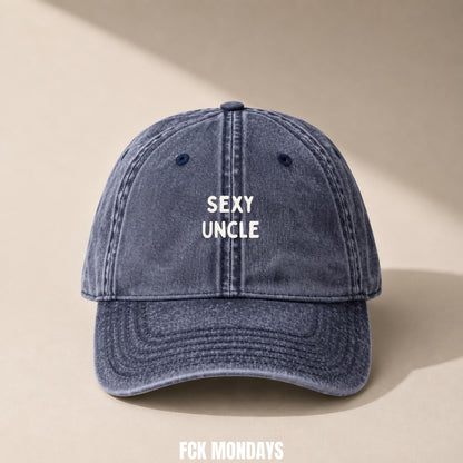 Sexy Uncle Cap Vintage | Bestickte Onkel Mütze | Geschenk Schwangerschaftsverkündung | Baby Announcement Familie Geburtstag Tante Babyparty