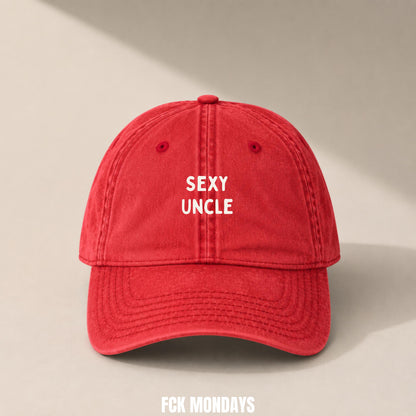 Sexy Uncle Cap Vintage | Bestickte Onkel Mütze | Geschenk Schwangerschaftsverkündung | Baby Announcement Familie Geburtstag Tante Babyparty
