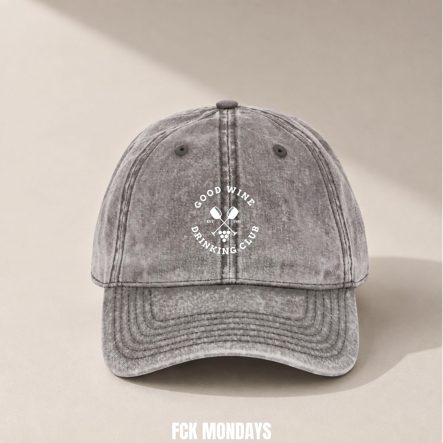 Good Wine Drinking Club Cap Vintage | Bestickte Schirmmütze | JGA Braut Wein Damen Herren | Vatertag Geburtstag | Geschenk Weinliebhaber