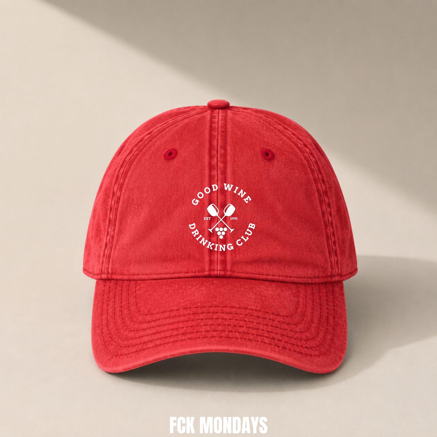 Good Wine Drinking Club Cap Vintage | Bestickte Schirmmütze | JGA Braut Wein Damen Herren | Vatertag Geburtstag | Geschenk Weinliebhaber