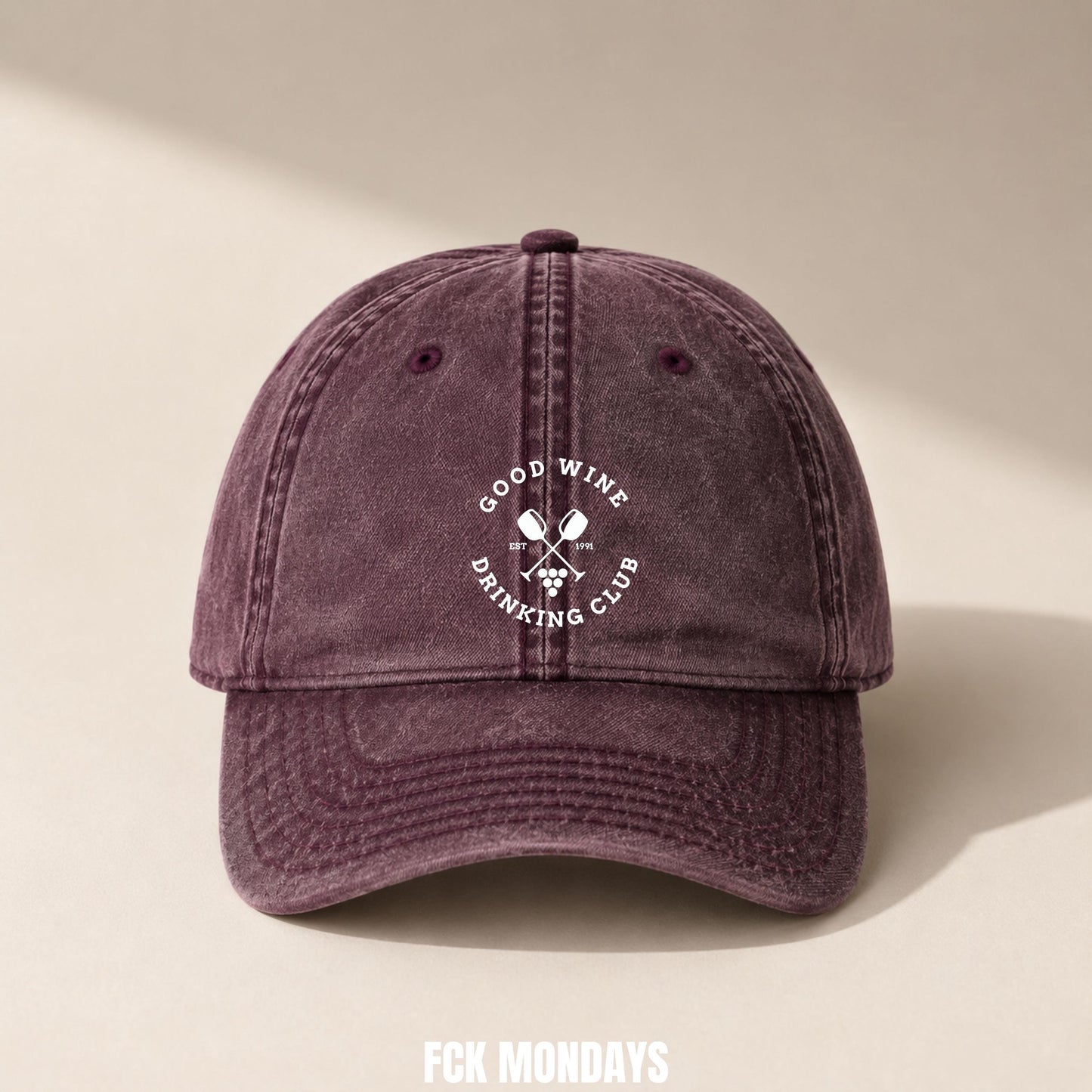 Good Wine Drinking Club Cap Vintage | Bestickte Schirmmütze | JGA Braut Wein Damen Herren | Vatertag Geburtstag | Geschenk Weinliebhaber