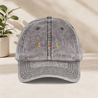 Ich Liebs Cap Vintage | Bestickte deutsche Statement Mütze | Gute Laune Geschenk | Dad Cap Baumwolle Mental Health Selbstliebe