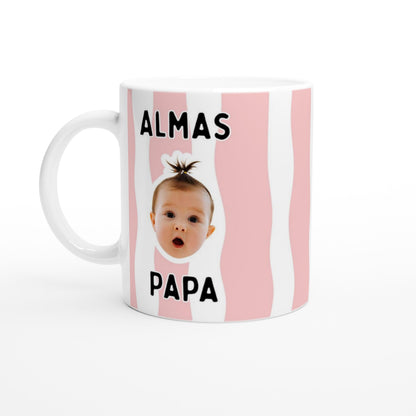 Personalisierte Papa Tasse mit Babyfoto | Geschenk für Papa Onkel Patenonkel Opa | erster Vatertag | Geburtstag Becher Weihnachten