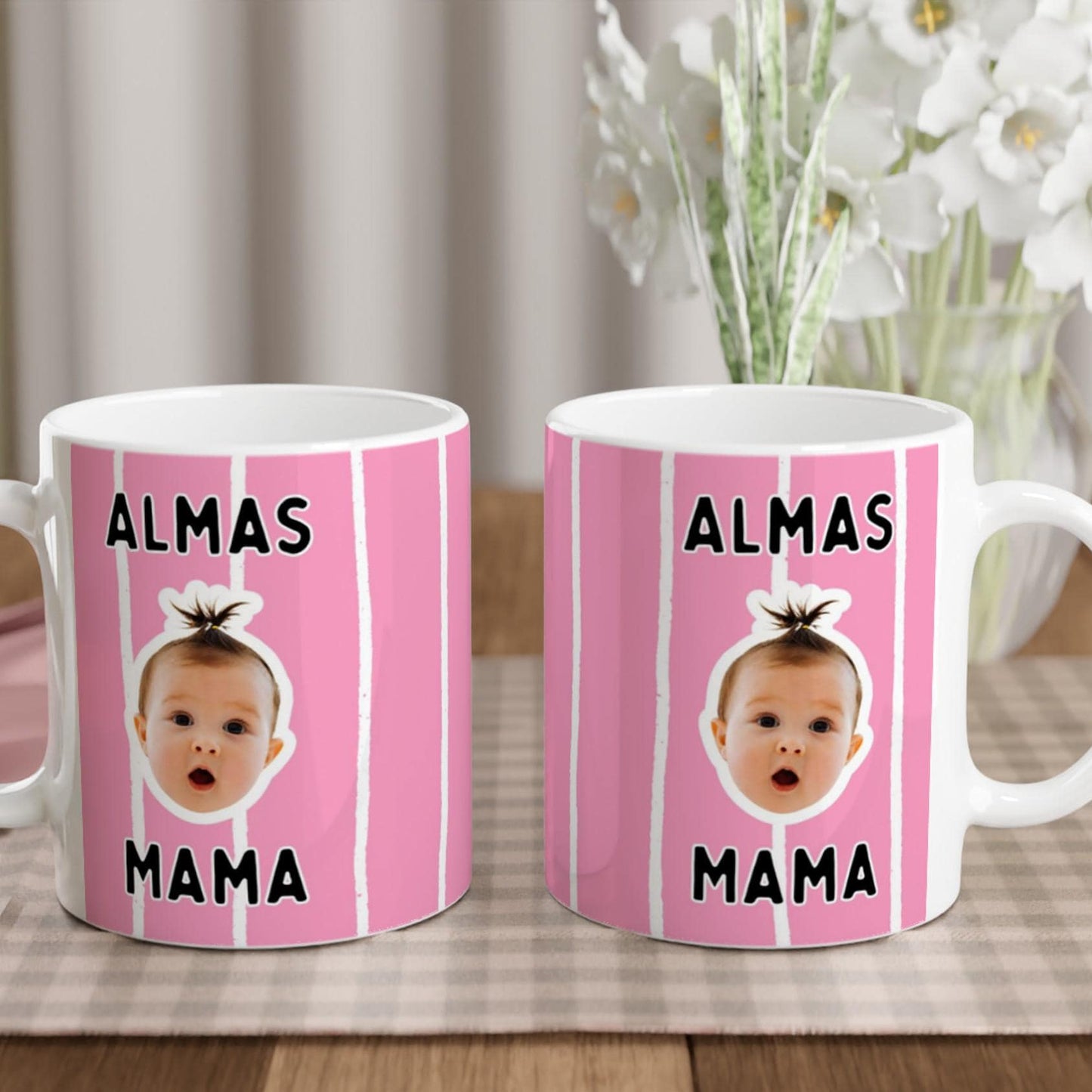 Personalisierte Mama Tasse mit Babyfoto | Geschenk für Mama Oma Tante Patentante | Muttertag Geburtstag Becher Großmutter Weihnachten