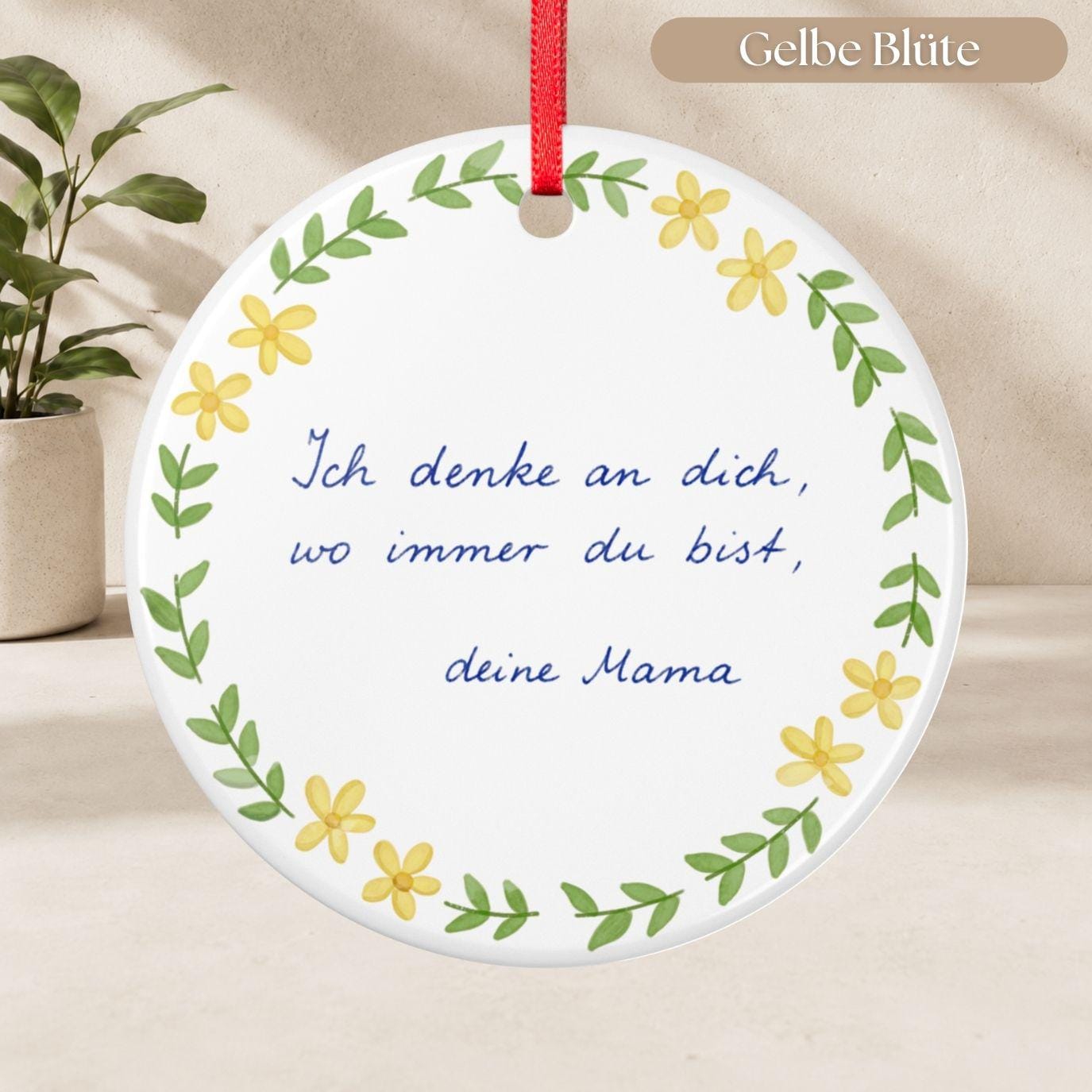 Personalisiertes Zitat Ornament, Custom Keramik Anhänger mit Wunschtext Spruch Foto, Geschenk Freundschaft Familie Weihnachten