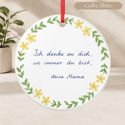 Personalisiertes Zitat Ornament, Custom Keramik Anhänger mit Wunschtext Spruch Foto, Geschenk Freundschaft Familie Weihnachten