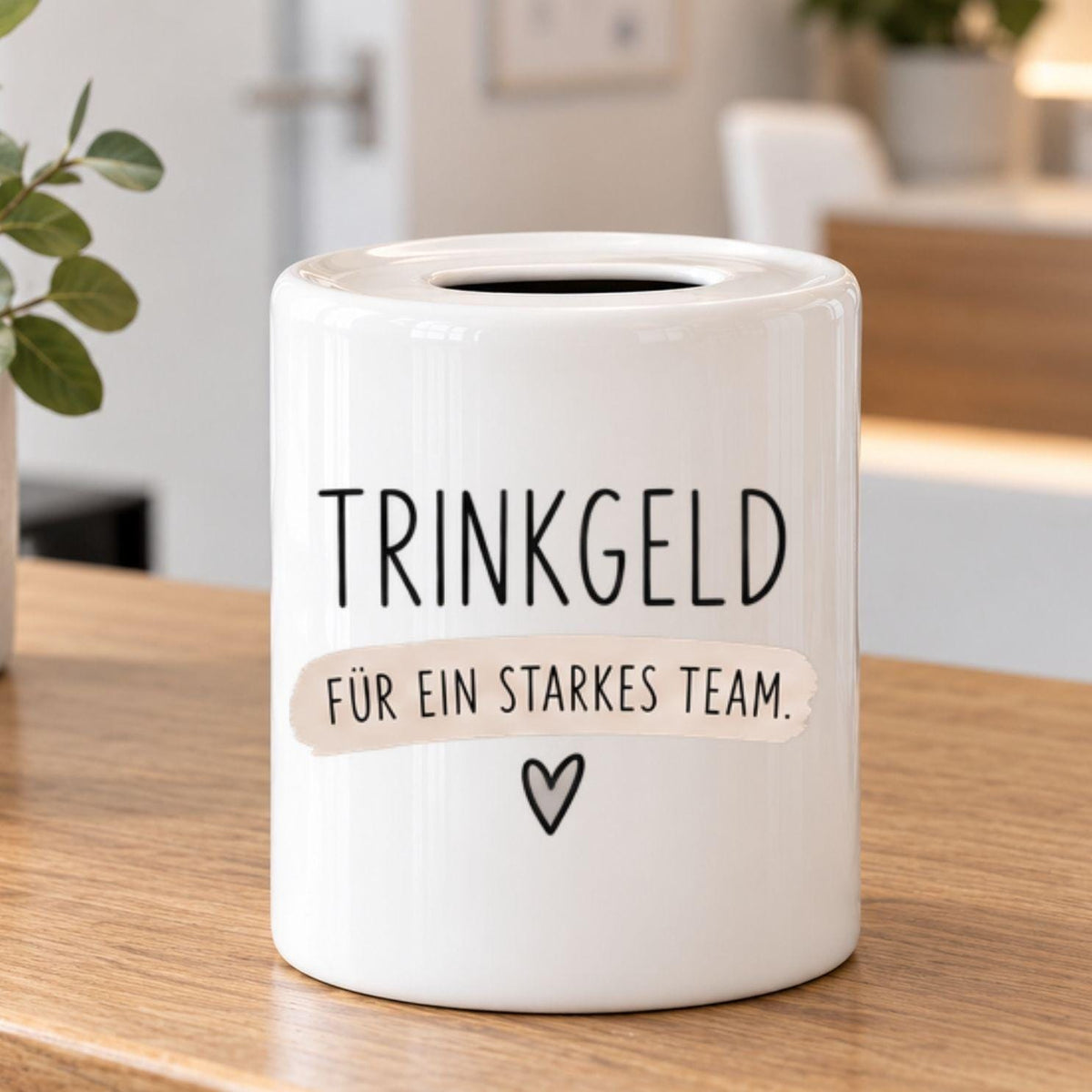 Trinkgeldkasse für Werkstatt, Arztpraxis, Werkstatt, Service, Gastro, Friseur, Geschäft, Laden, Sparschwein Keramik Spendenkasse, Sparbüchse
