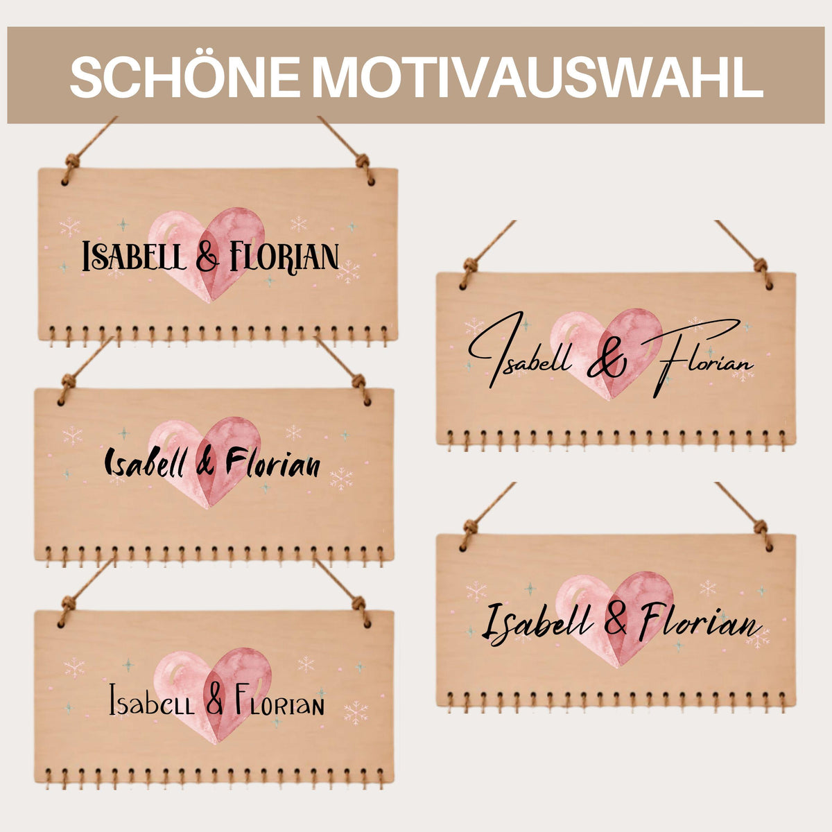 Adventskalender für Paare aus Holz zum Befüllen | Personalisierter Adventskalender Pärchenkalender | Weihnachtsgeschenk Partner Partnerin
