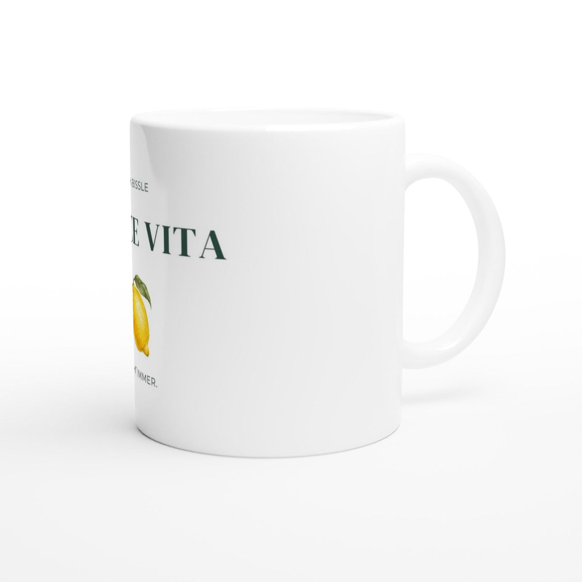 Ein bissle Dolce Vita geht immer Tasse | Lustiger Zitronenbecher | Italien Geschenk | Geschenk für Freundin | Sommer Kaffeetasse