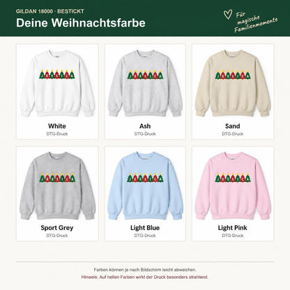 Personalisierter Weihnachtspullover mit Name | Tannenbaum Schriftzug | Familien Partnerlook Geschenk Mama Papa Kinder Advent Fotoshooting