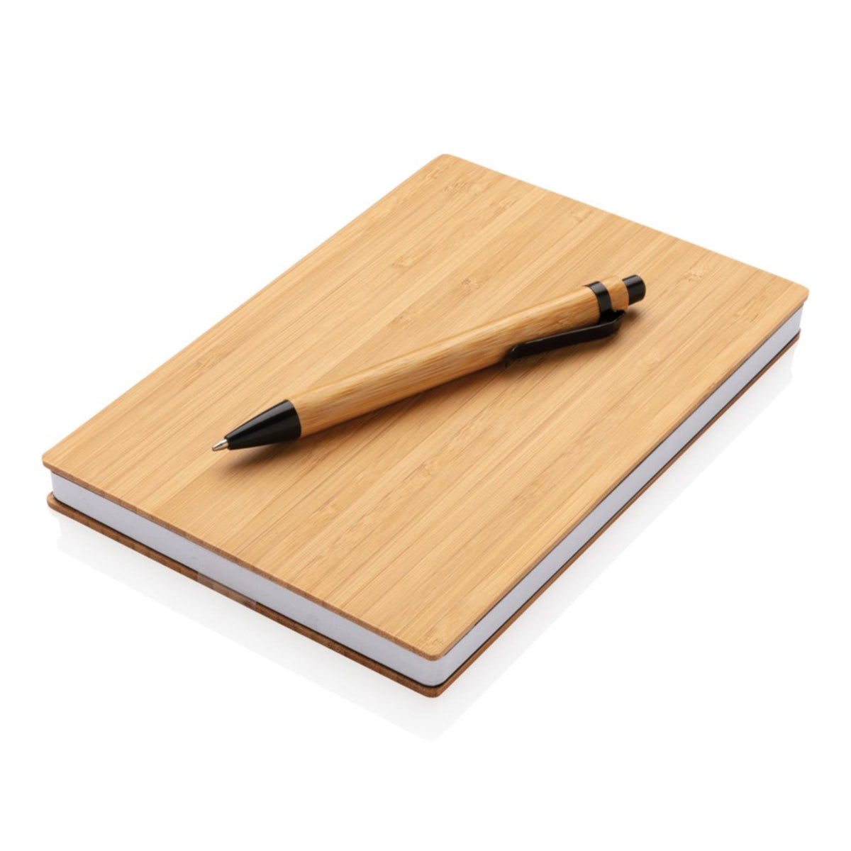 Personalisiertes Bambus Notizbuch mit Namen und Wunschtext | Rezept-Journal, Rezepte zum Selberschreiben | Stift, linierte Seiten