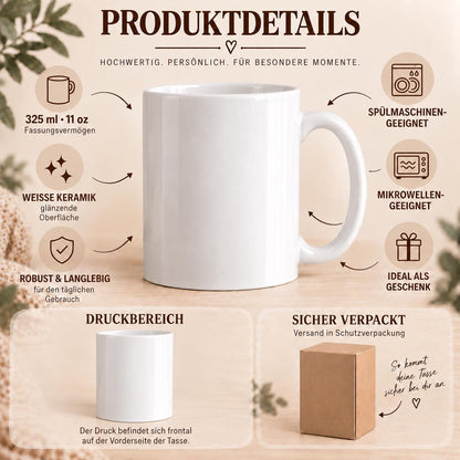 Dein Herz kennt den Weg, folge ihm Tasse | Mutmacher Geschenk für Freundin | Neuanfang, Geburtstag, Selbstliebe | Herz Becher