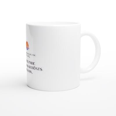Ein Sonnenuntergang zeigt uns Tasse | Mutmacher Geschenk | Abschied, Neuanfang | Aquarell Spruchbecher für Freundin Tee Urlaub Büro