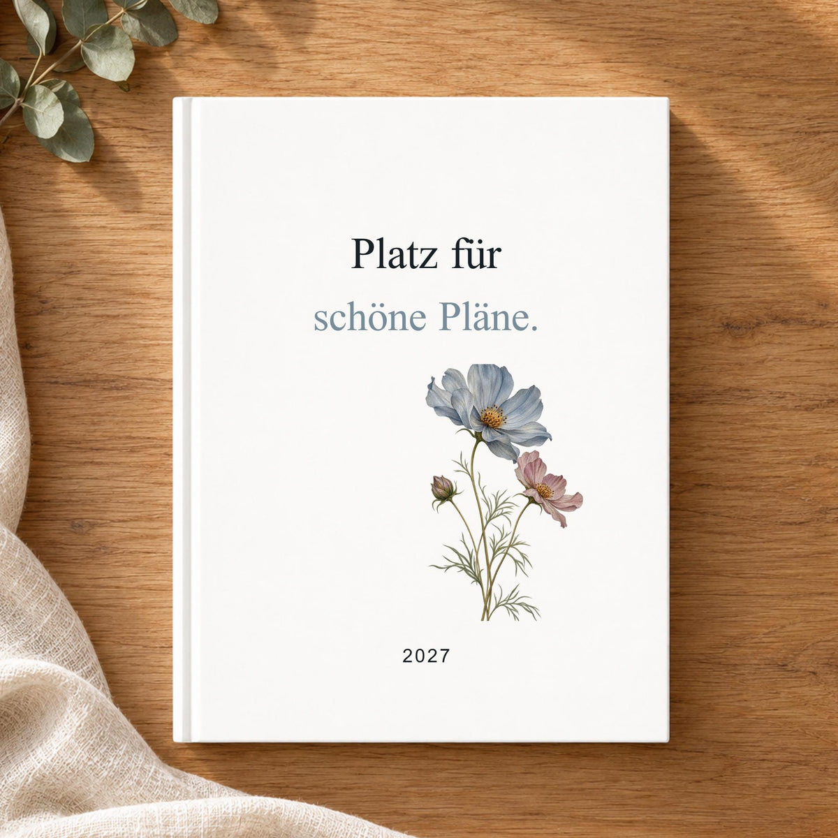 Terminplaner 2027 mit Mutmach-Spruch & Blumen – A5 Hardcover für Ziele und Alltag, Geschenk für Freundin zum Geburtstag oder Neustart