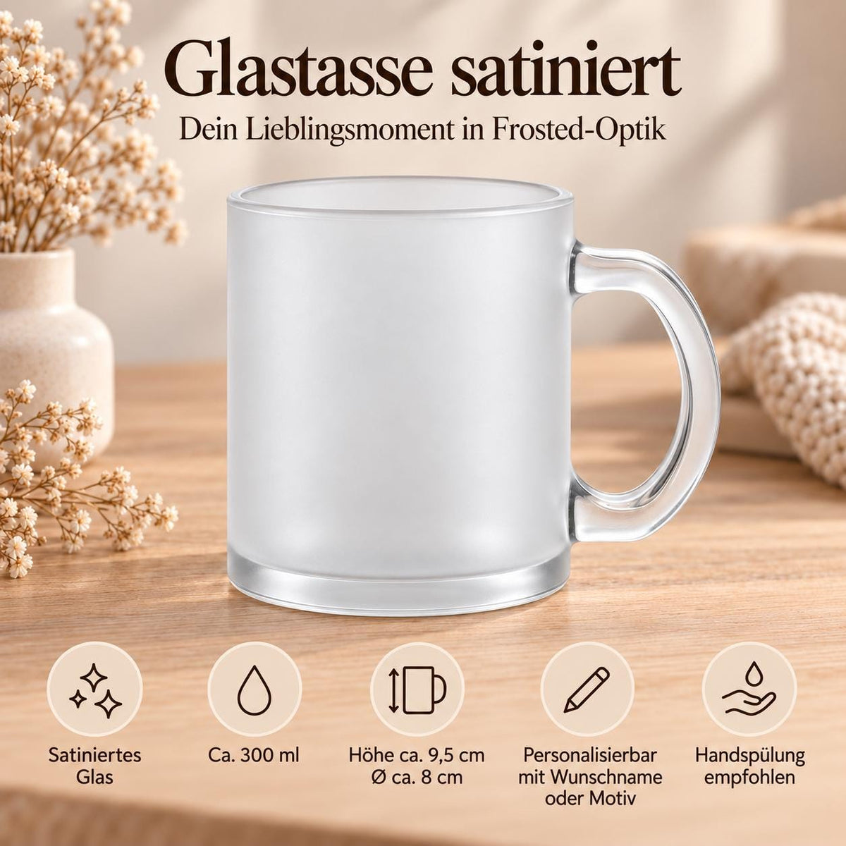 Glastasse Zuckerstangen Monogramm personalisiert, Glühwein, Nikolaus, Advent, Weihnachtsmarkt, Weihnachtsfeier Geschenk Punschbecher trinken