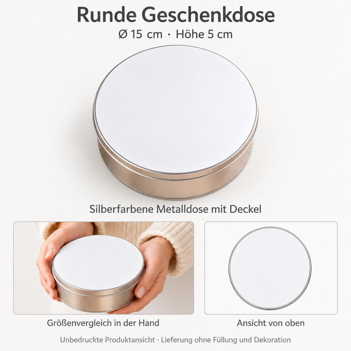 Weihnachtsbäckerei für Oma personalisiert – Keksdose mit Namen von Oma und Enkeln, rundes Weihnachtsgeschenk Geldgeschenk Nikolaus