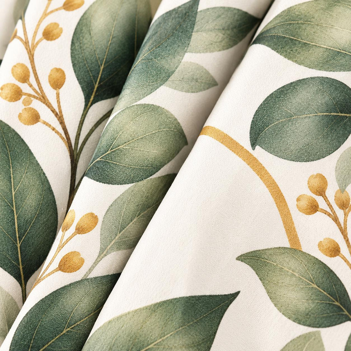 Eukalyptus Duschvorhang personalisiert | Monogramm & Familienname | Salbei Creme | Badezimmer Deko | Geschenk Hochzeit und Einzug