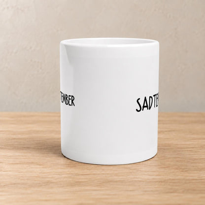 SADTEMBER Tasse | Lustiger September Spruch | Herbstblues Geschenk Freundin Kollegin | Schwarzer Humor Keramikbecher Büro Kollegen Geschenk