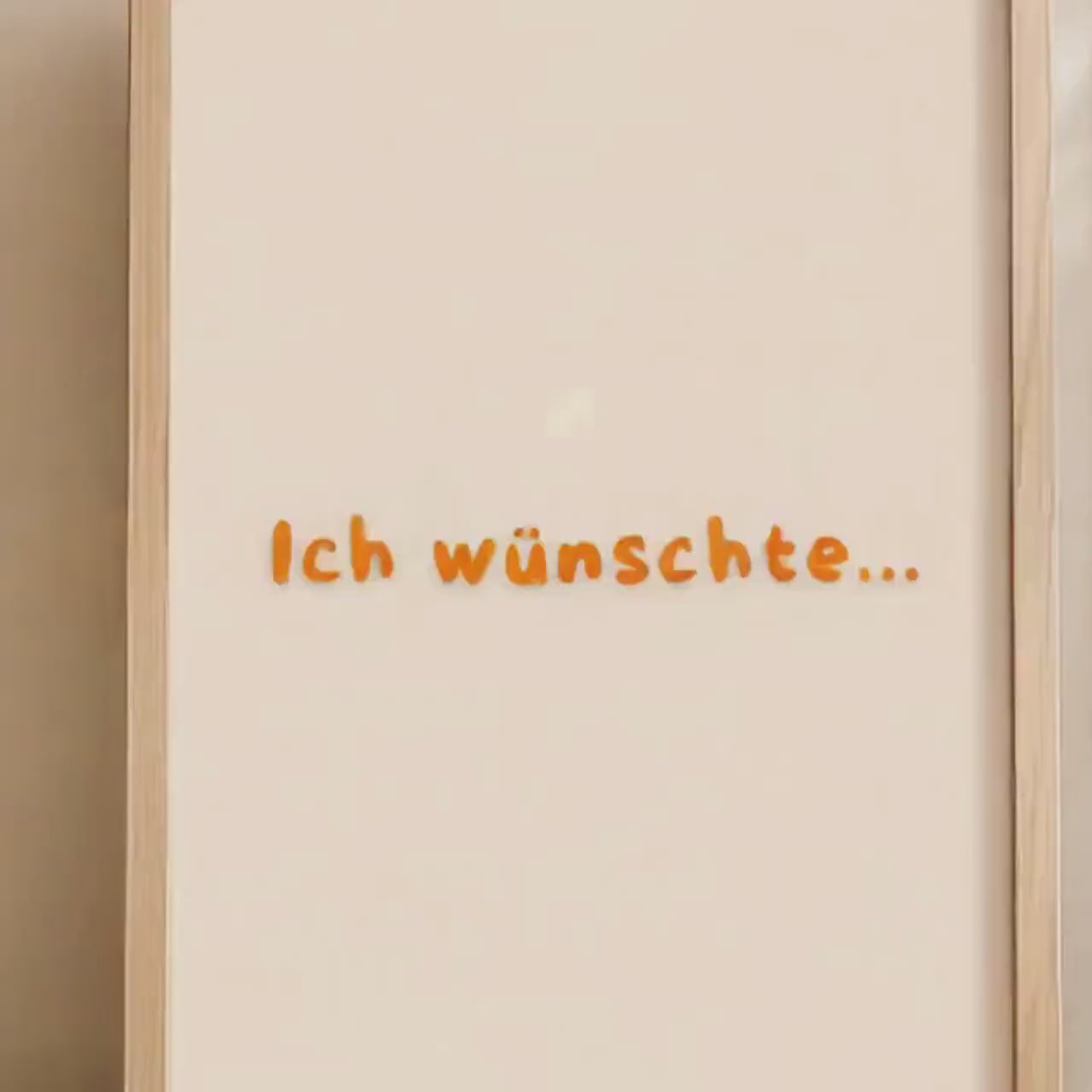Ich wünschte Poster | Mental Health Poster | Grübelstopp Plakat | Therapie Spruch Print | Nachdenkliches Wandbild | Freundschaft Geschenk