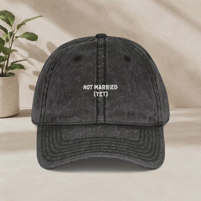 Not Married Yet Cap Vintage | Bestickte Schirmmütze JGA | Bachelorette Hat | Bride To Be Geschenk | Verlobung Party Mütze Single Geschenk