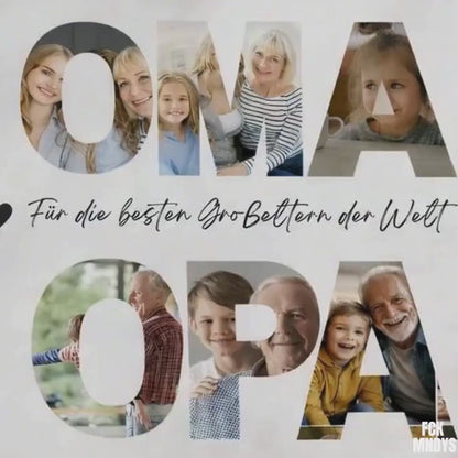 Grandma and Grandpa gift, birthday gift, Christmas gift, grandparents photo collage, personalized picture, grandchild gift