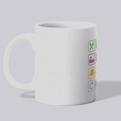 Camping Tasse Eat Sleep Camp Repeat | Lustige Camper Tasse | Geschenk für Camper Van Fans | Camping Becher Outdoor Zelten Keramiktasse