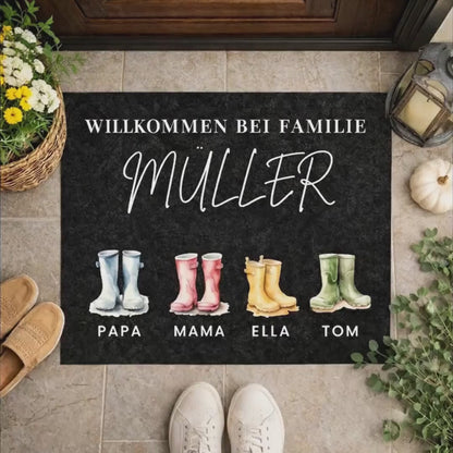 Personalized Doormat “Home Harbor” with Name & Move-In Date | Housewarming Gift | Family Welcome Mat | Wedding Gift | Nautical Door Mat