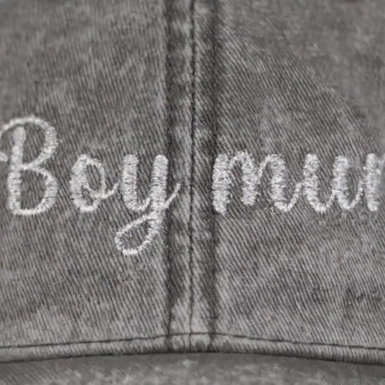 Boy Mum and Dad Vintage Cap | Embroidered Mom Hat | Gift for Boy Mom | Adjustable Cotton Baseball Cap | Mother’s Day & Christmas Gift mother