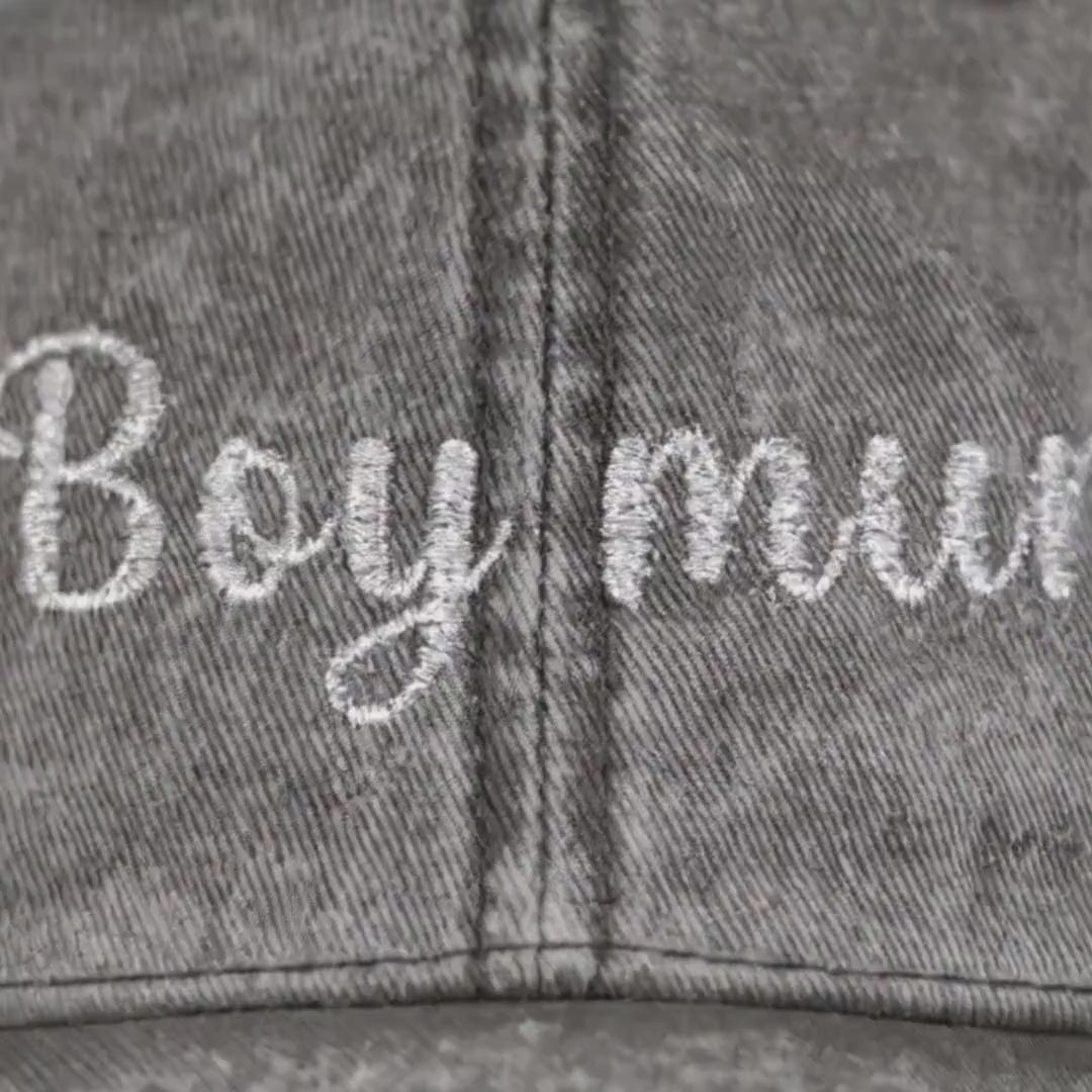 Boy Mum and Dad Vintage Cap | Embroidered Mom Hat | Gift for Boy Mom | Adjustable Cotton Baseball Cap | Mother’s Day & Christmas Gift mother