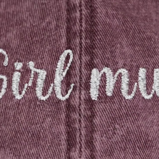 Girl Mum Cap Vintage | Bestickte Mama Mütze | Geschenk für Mädchen Mama | Verstellbare Baumwoll Cap | Muttertag Boy Mum Weihnachten Vintage