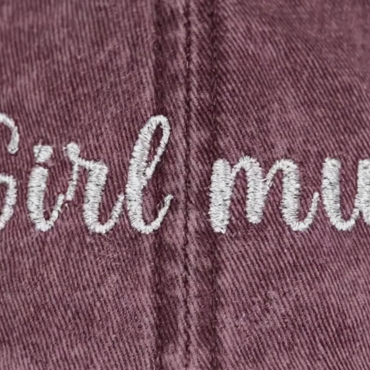 Girl Mum Cap Vintage | Bestickte Mama Mütze | Geschenk für Mädchen Mama | Verstellbare Baumwoll Cap | Muttertag Boy Mum Weihnachten Vintage