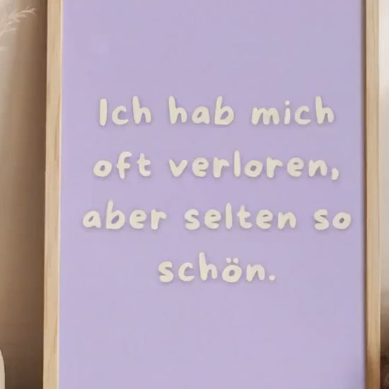 Ich hab mich oft verloren Poster | Liebe Spruch Poster | Beziehung Geschenk | Freundschaft Poster | Valentinstag Geschenk | Jahrestag Plakat