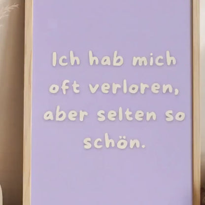 Ich hab mich oft verloren Poster | Liebe Spruch Poster | Beziehung Geschenk | Freundschaft Poster | Valentinstag Geschenk | Jahrestag Plakat